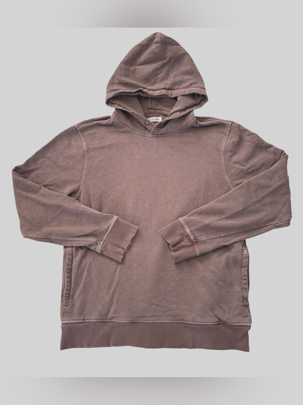Outerknown Men Sur Snap Hoodie Hemp Organic Cotton Brown Fade NWOT